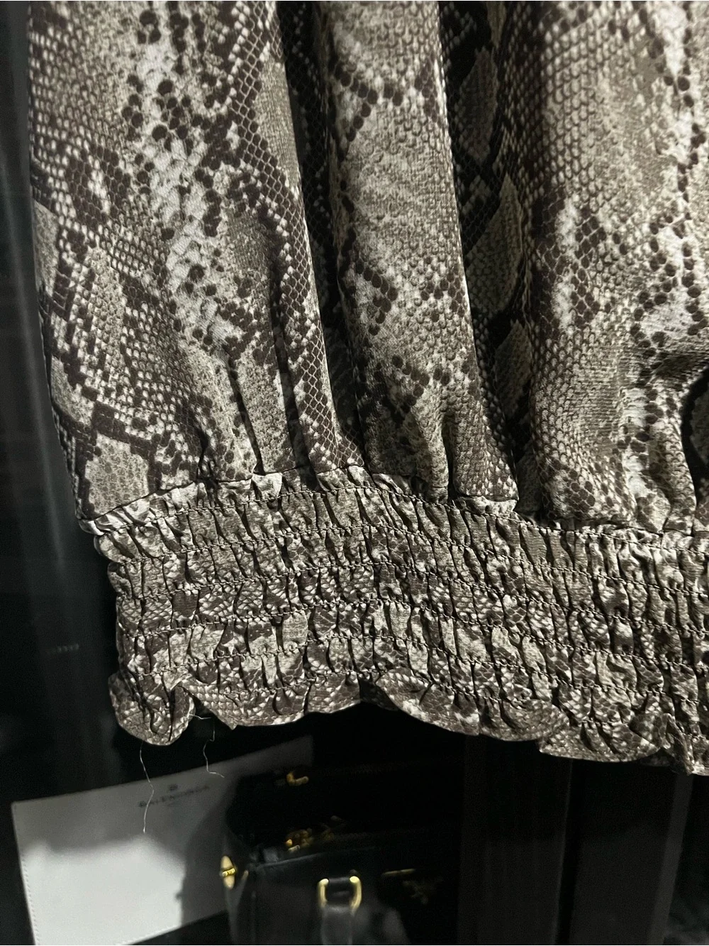Michael Kors Sleeveless Snake-Print Cowl Neck Top